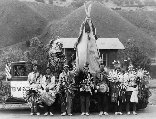 Taos Pueblo -- Madrid Fourth of July 1930 Float