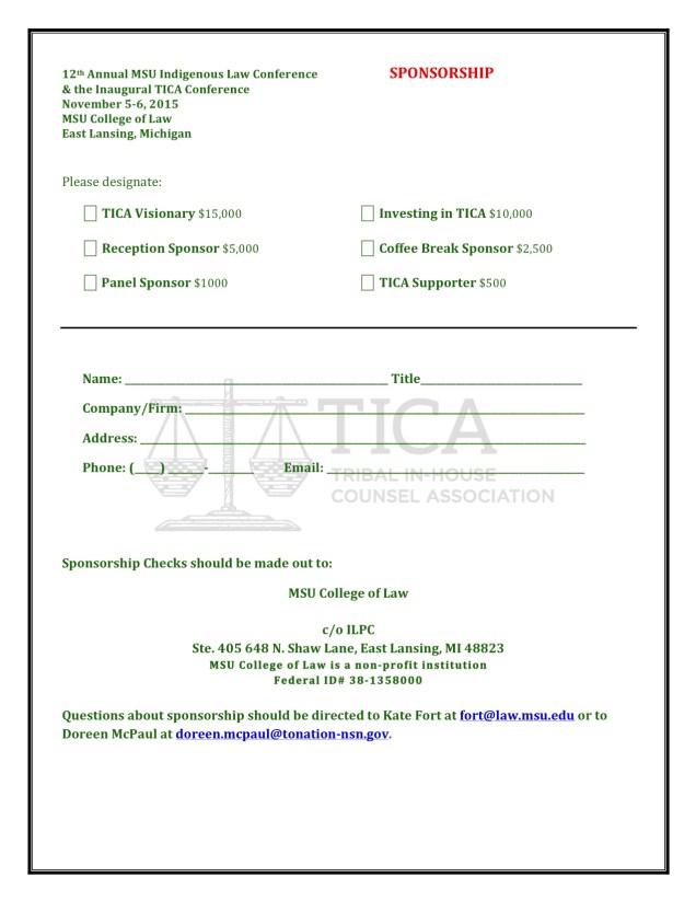 2015 Conference Sponsorship Information revised2