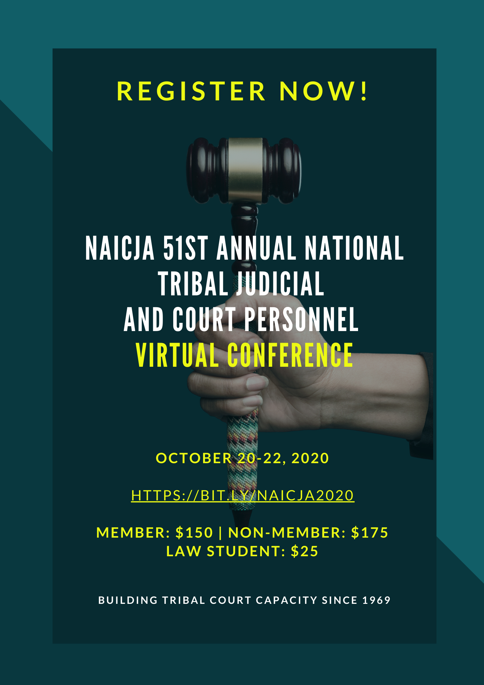 NAICJA Register Now Poster